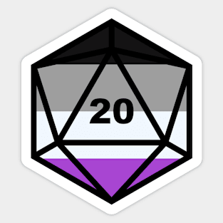 Pride D20: Asexual Sticker